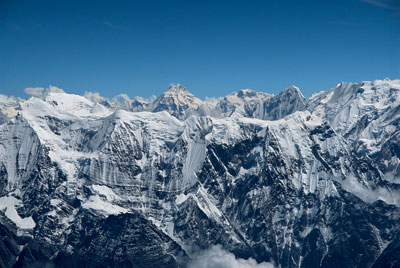 Manaslu and Himalaya from Dhaulagiri, Nepal