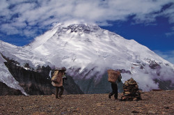 Il versante settentrionale del Dhaulagiri (8.167 m) dal French Pass (5.360 m), Nepal