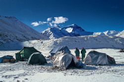 The North side of Mount Everest (8.848 m), Tibet