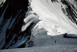 The Everest North Col (7.000 m) from the North Ridge, Tibet