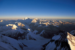 Veduta dall'Everest del Cho Oyu e dello Shisha Pangma