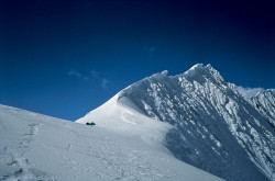 Il Campo II a 6.600 metri di quota sul Colle Nord del Manaslu, Nepal