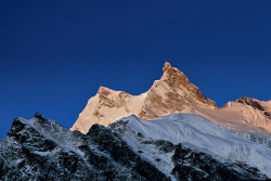 Manaslu (8.163 m) from the base camp, Nepal